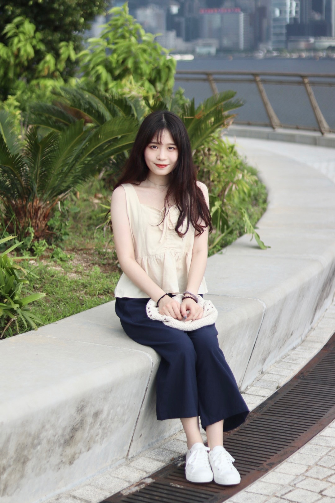 小個子專屬 棉麻闊腳褲 (連可拆式腰帶) 兩色入