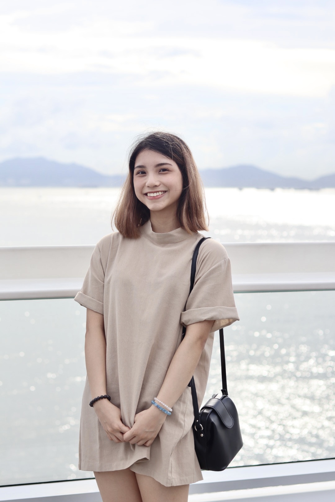 小個子限定 皇牌! 寬鬆後排扣棉麻OPS 3色入