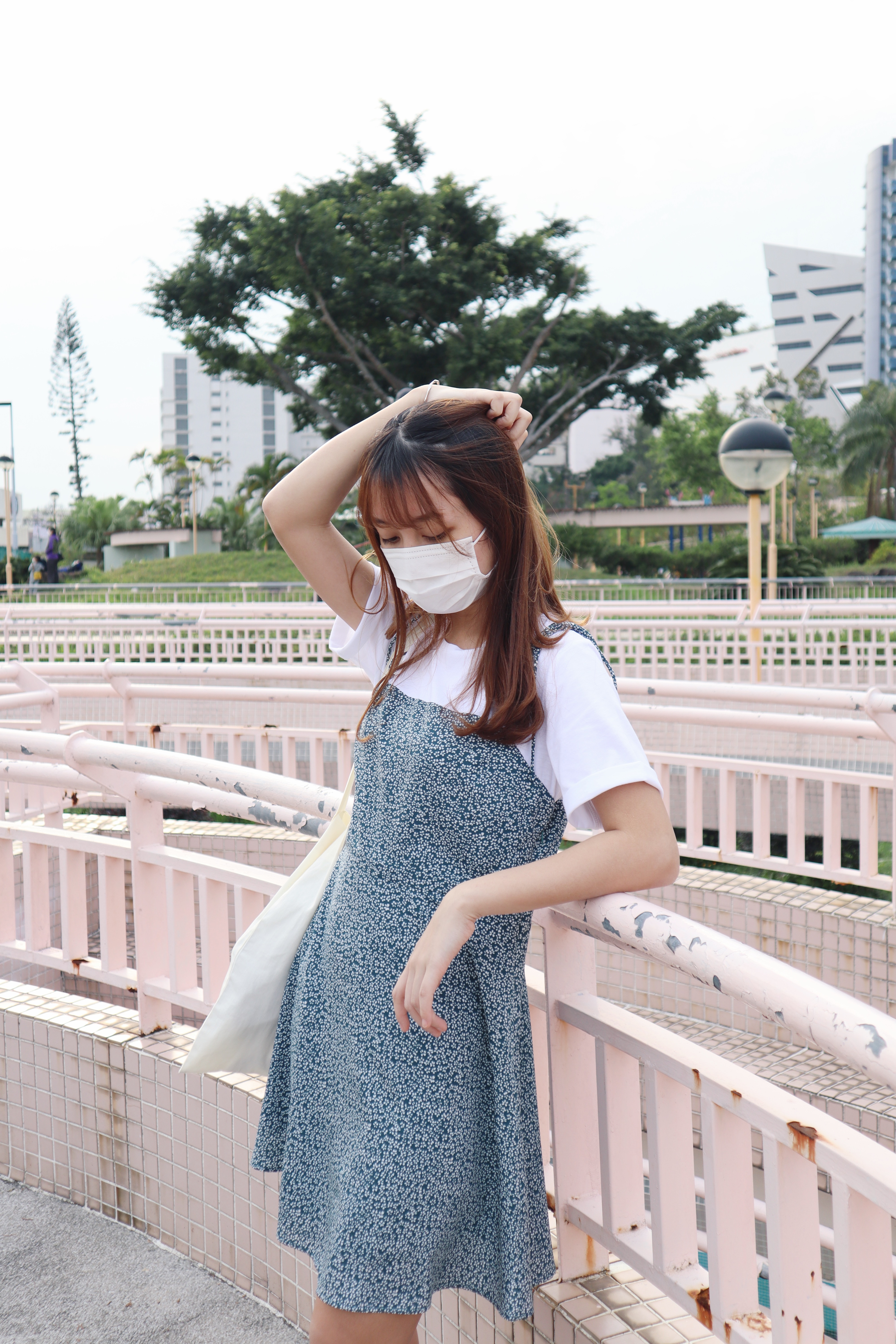 碎花假兩件式OPS 兩色入