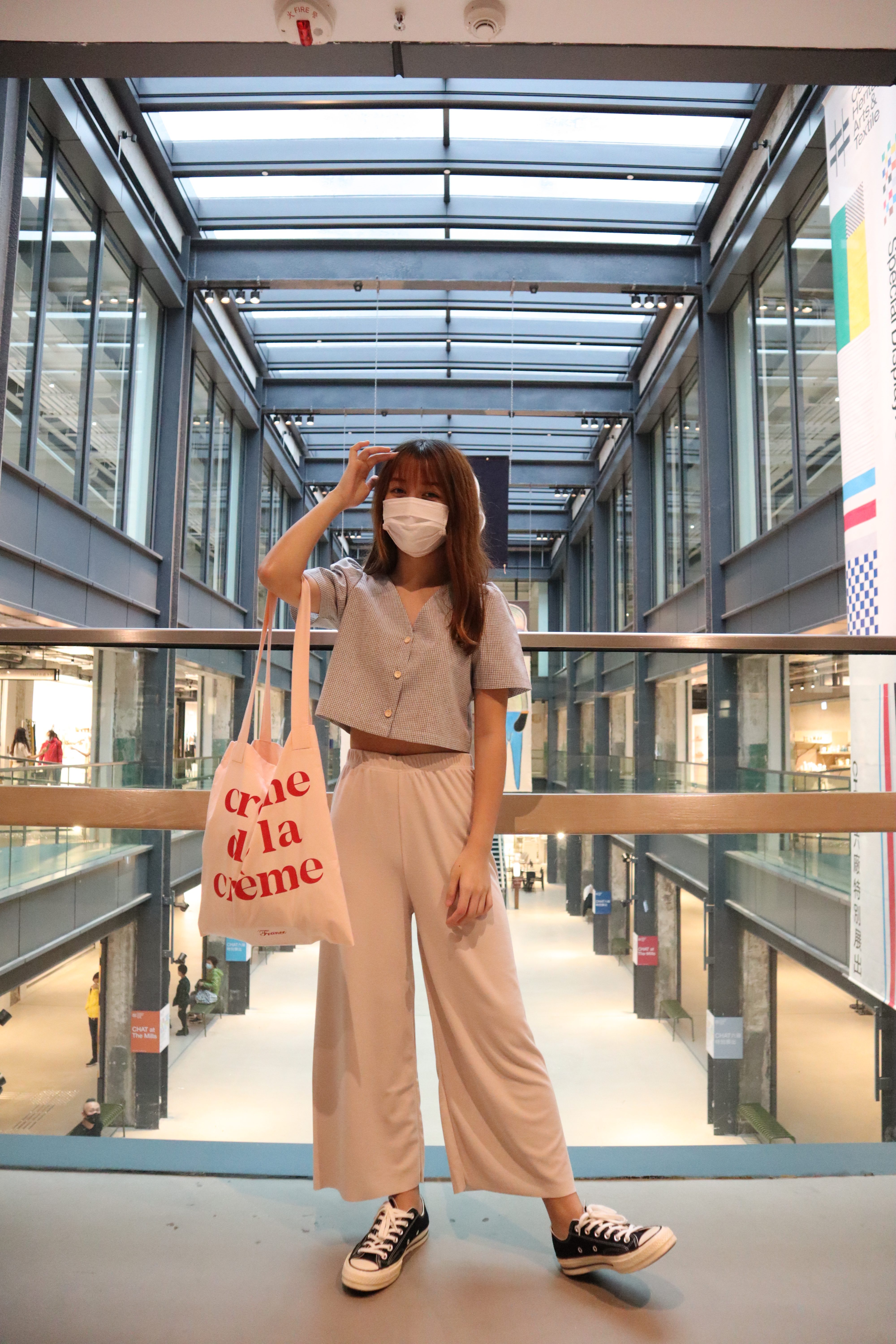 自在輕鬆穿鬆緊寬管長褲