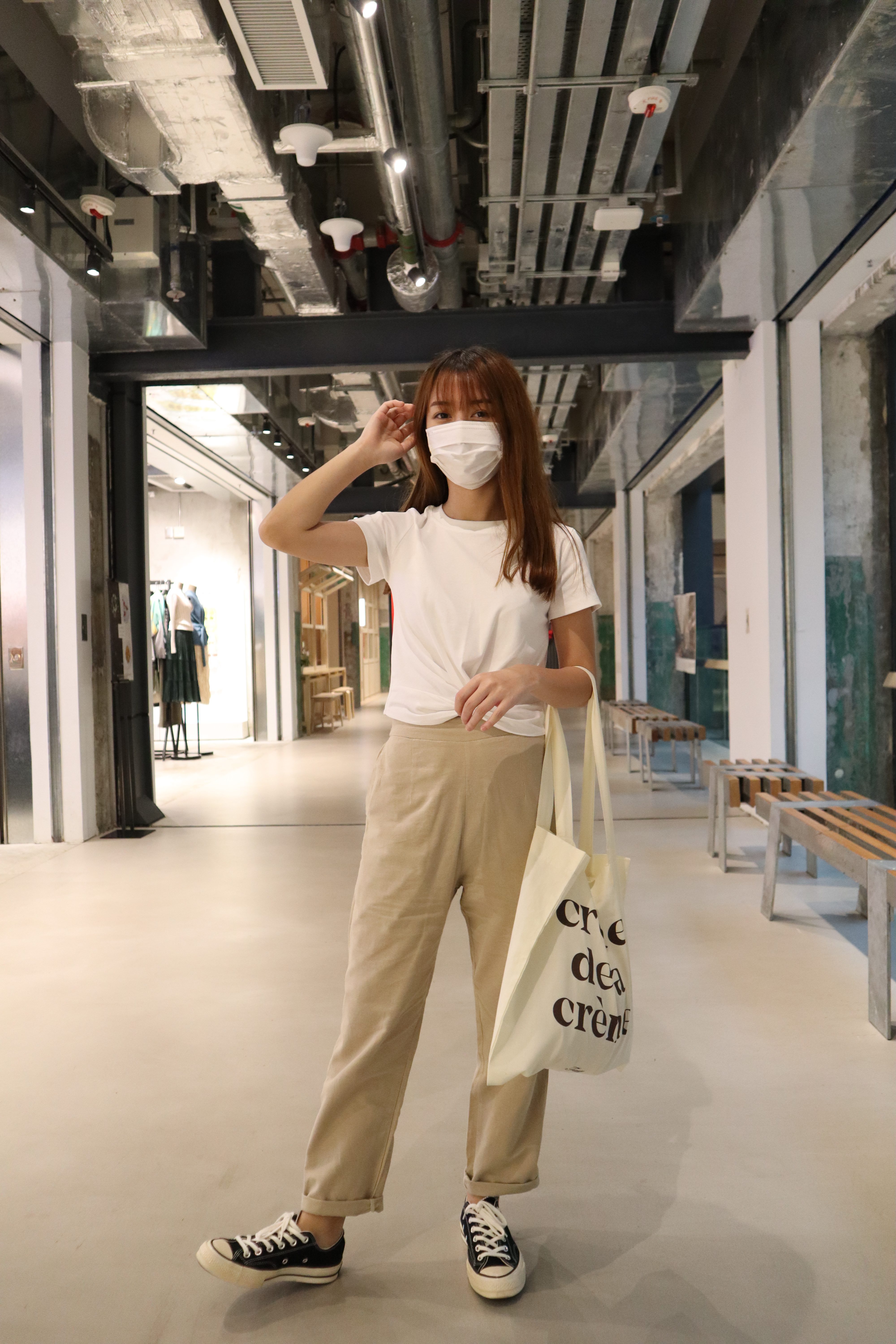 杏色可摺腳半橡筋WPT♡