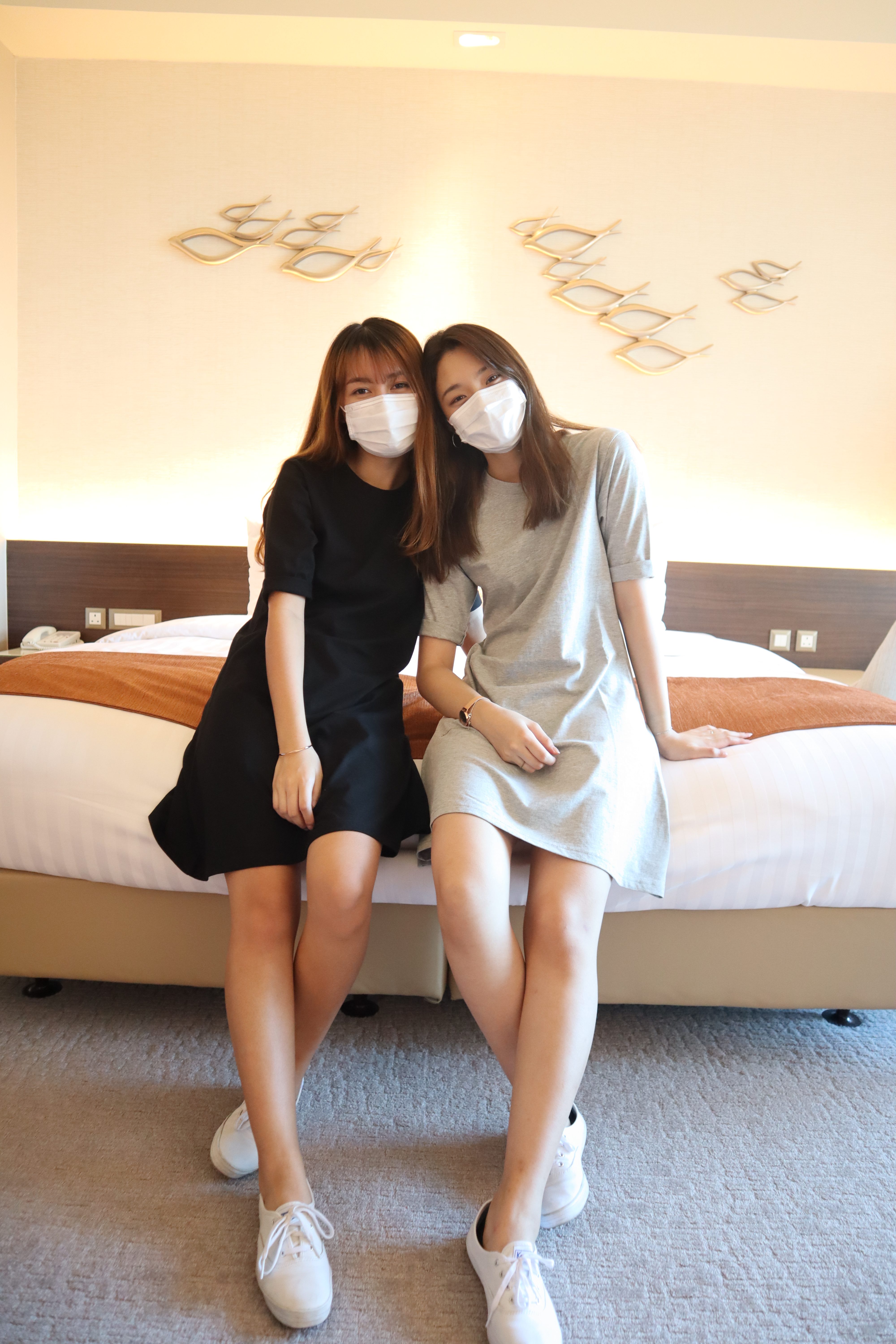 100%棉質A字T-shirt裙 兩色入