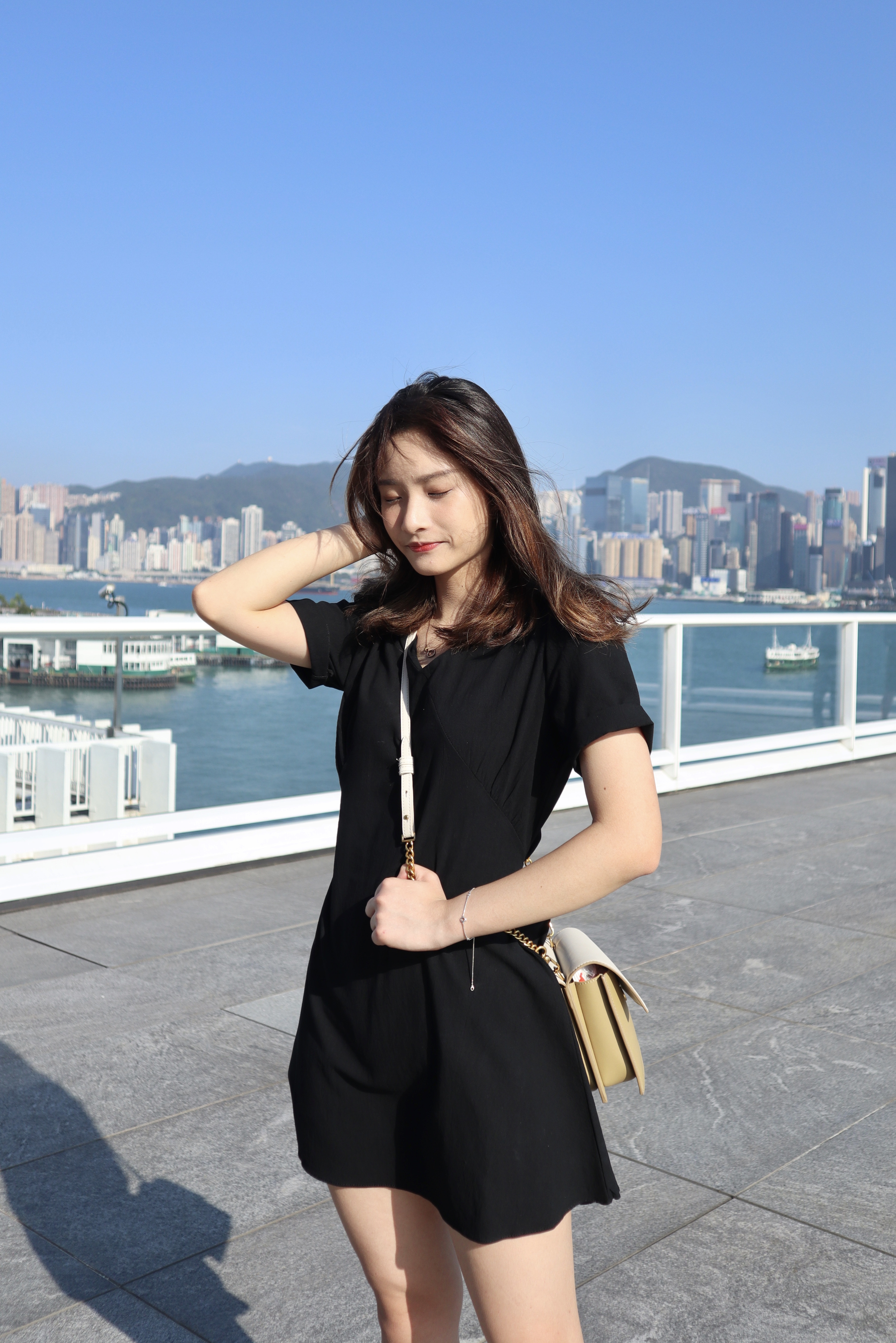 清爽棉麻束腰連身裙 3色入