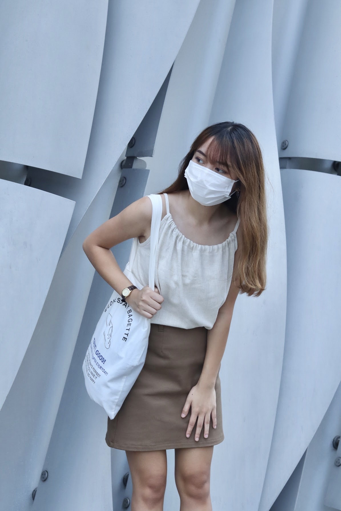 蝕本售出 | 自由綁繩入膊棉麻背心