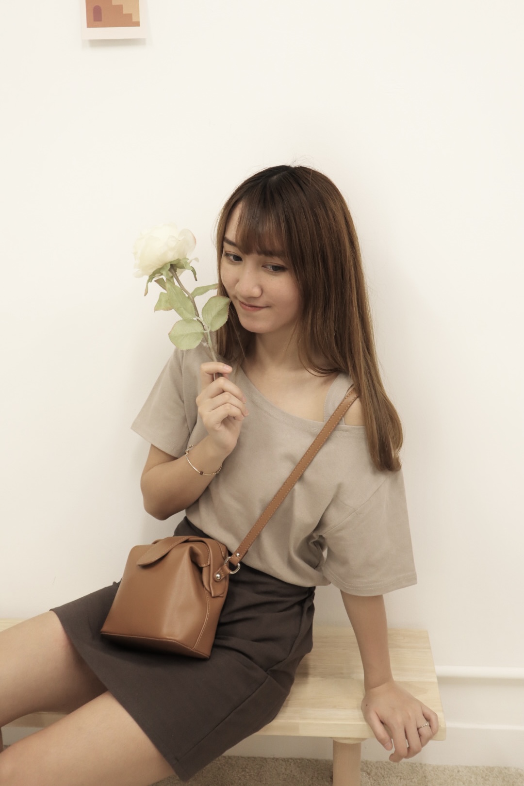 素色有帶小可愛上衣 4色入