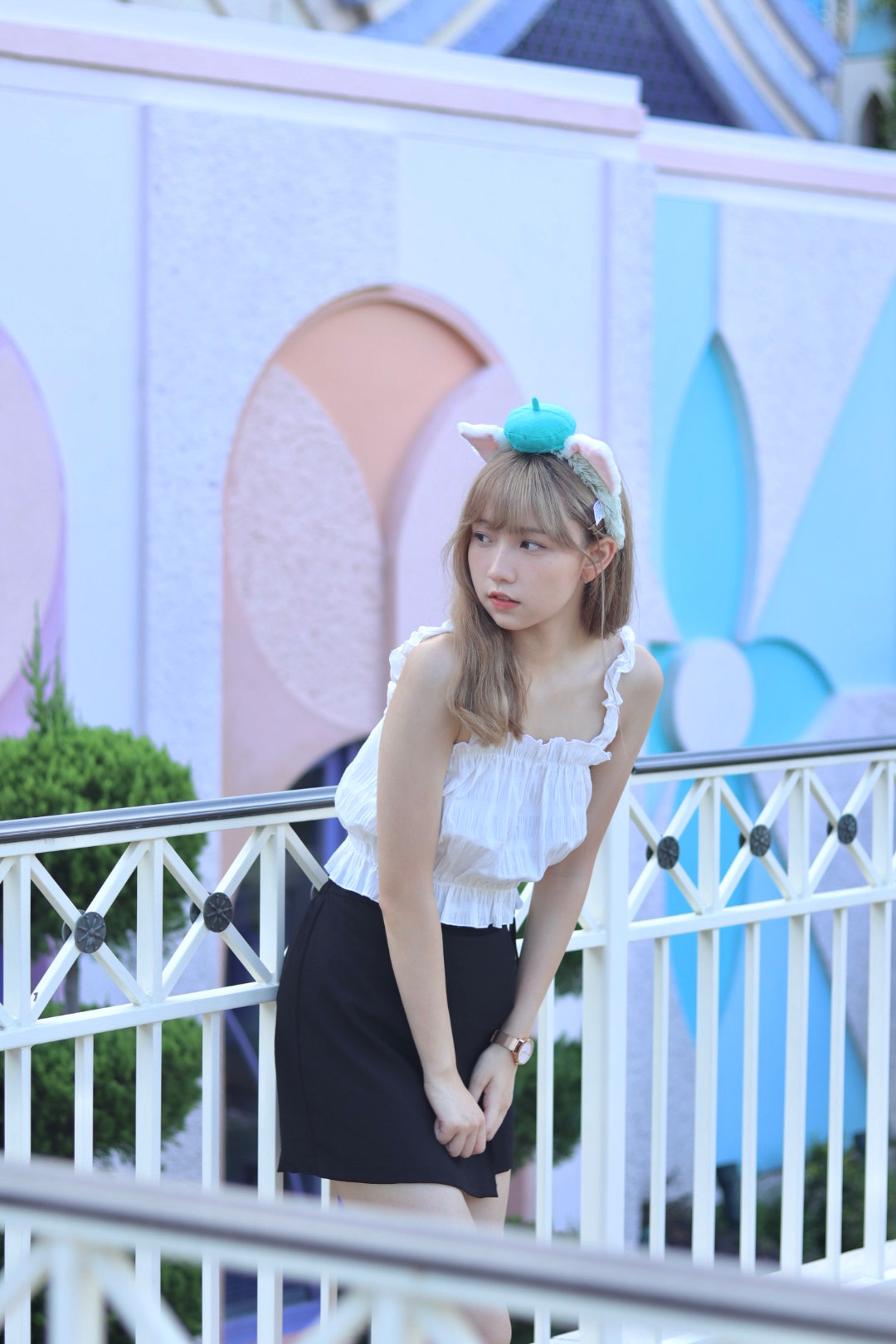 皺皺細小格紋夏日小背心 3色入