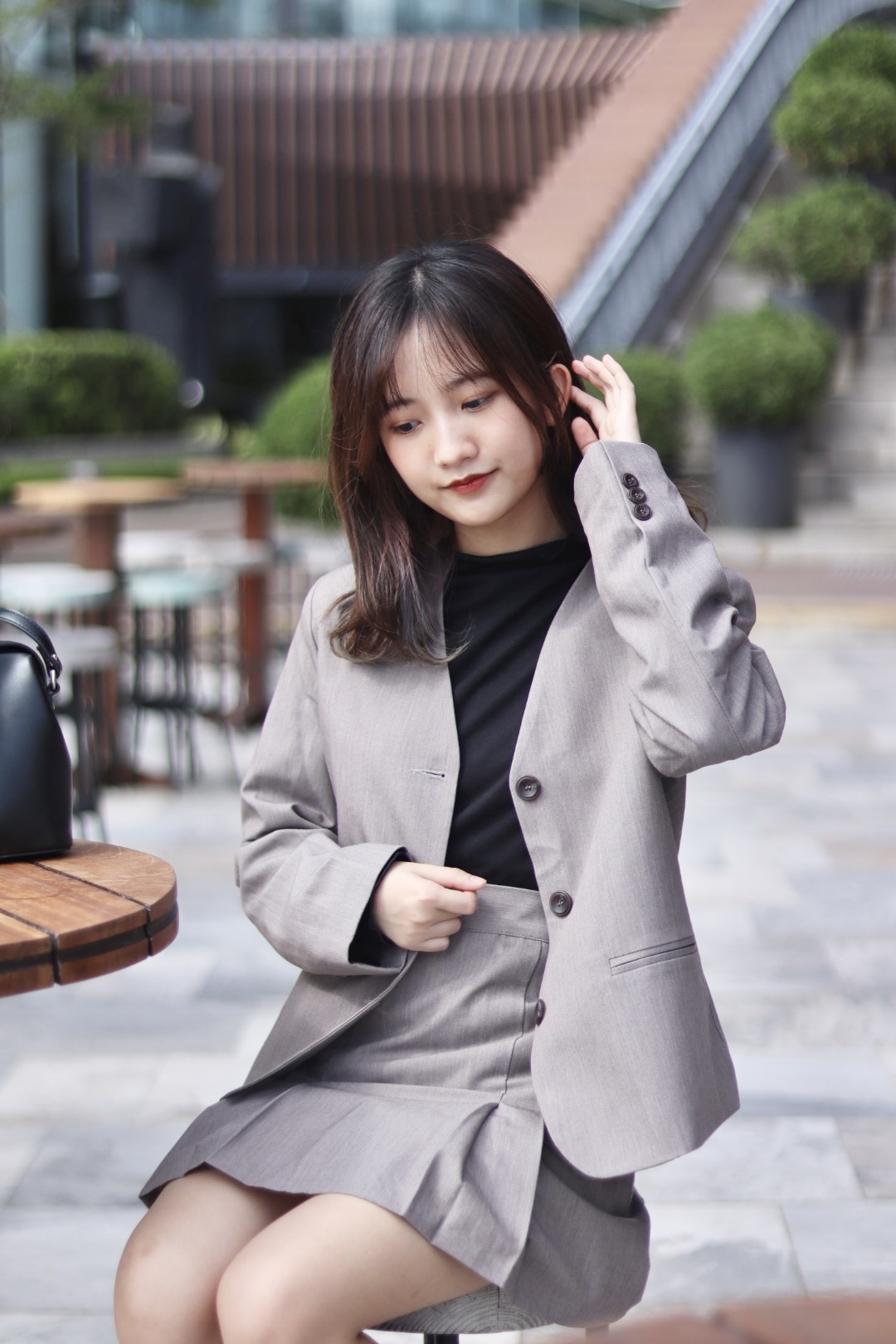 小個子可穿的學院風西裝套裝