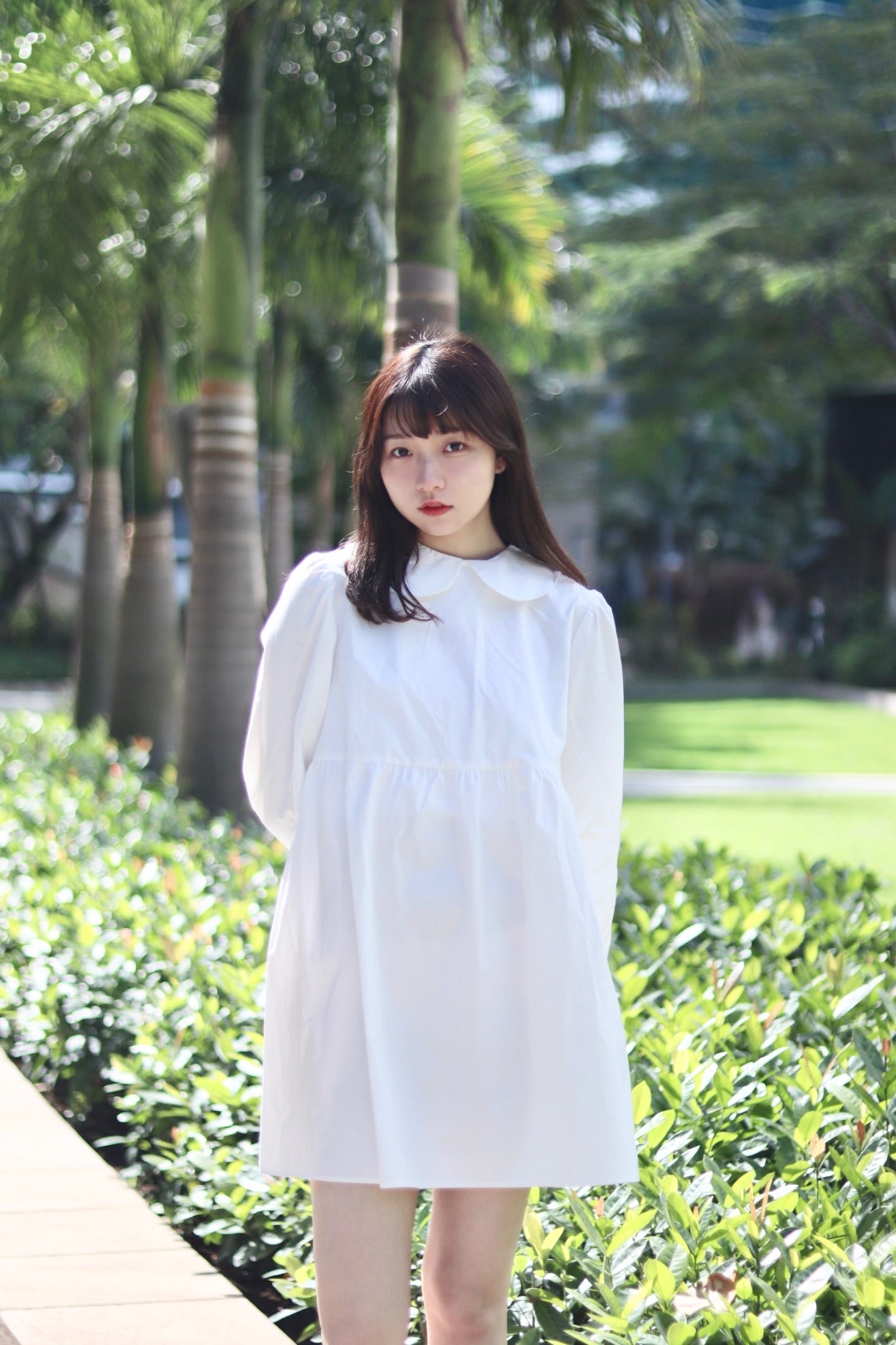 店主自留款 娃娃領高腰線OPS 兩色入