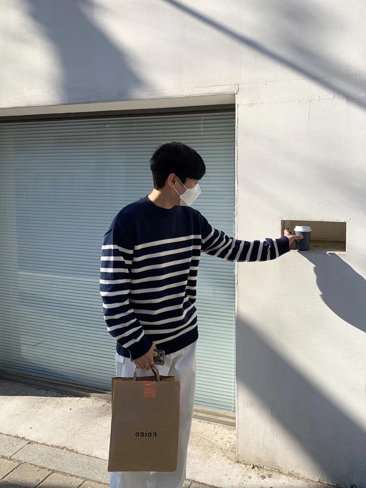 情侶裝 | 超柔軟親膚間條圓領針織上衣