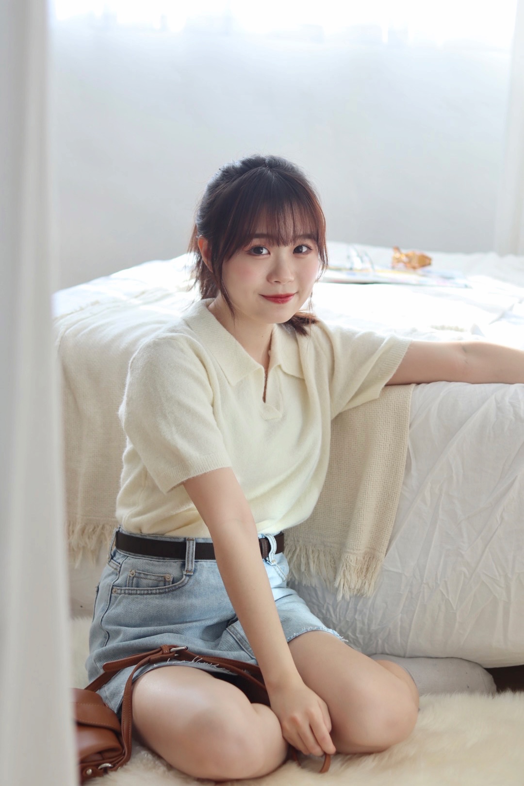 軟綿綿的Polo領上衣 兩色入