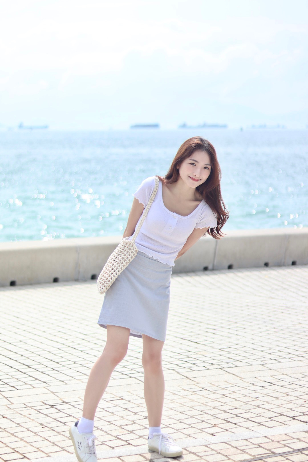 KR素色棉麻A字半截裙 新增至6色入