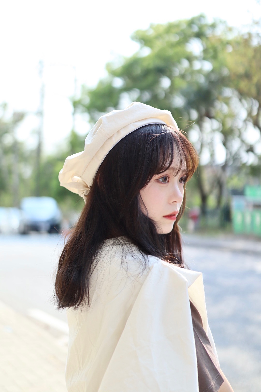 索索料綁結貝雷帽 兩色入