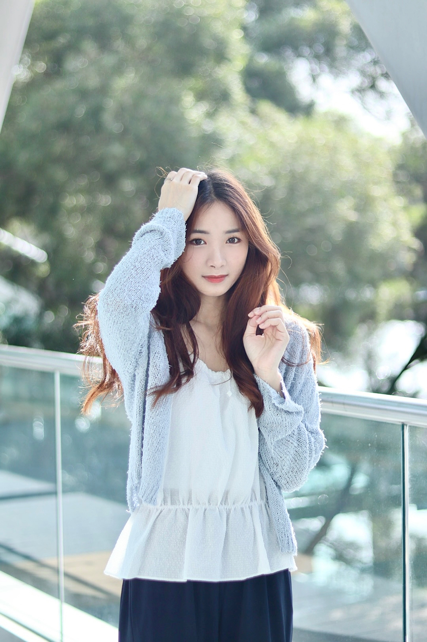 V領鏤空落肩單鈕外套 3色入