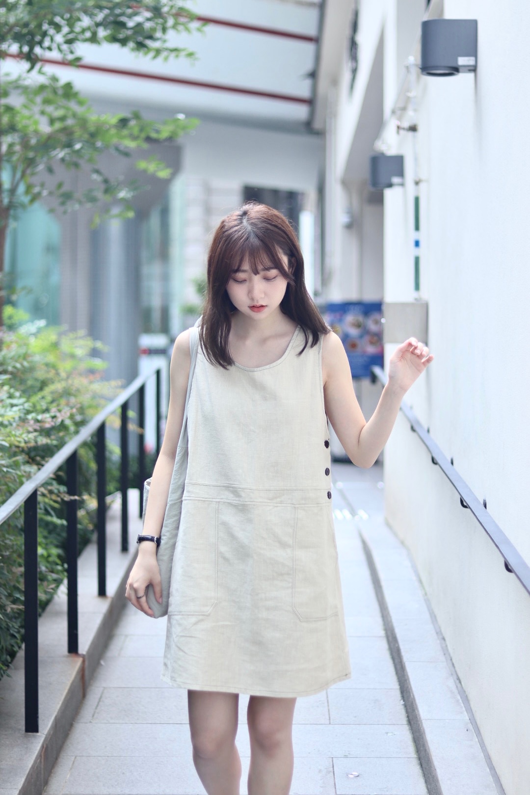 3amstudio.hk | 可愛明線附側袋背心A-cut OPS 新增至兩色入