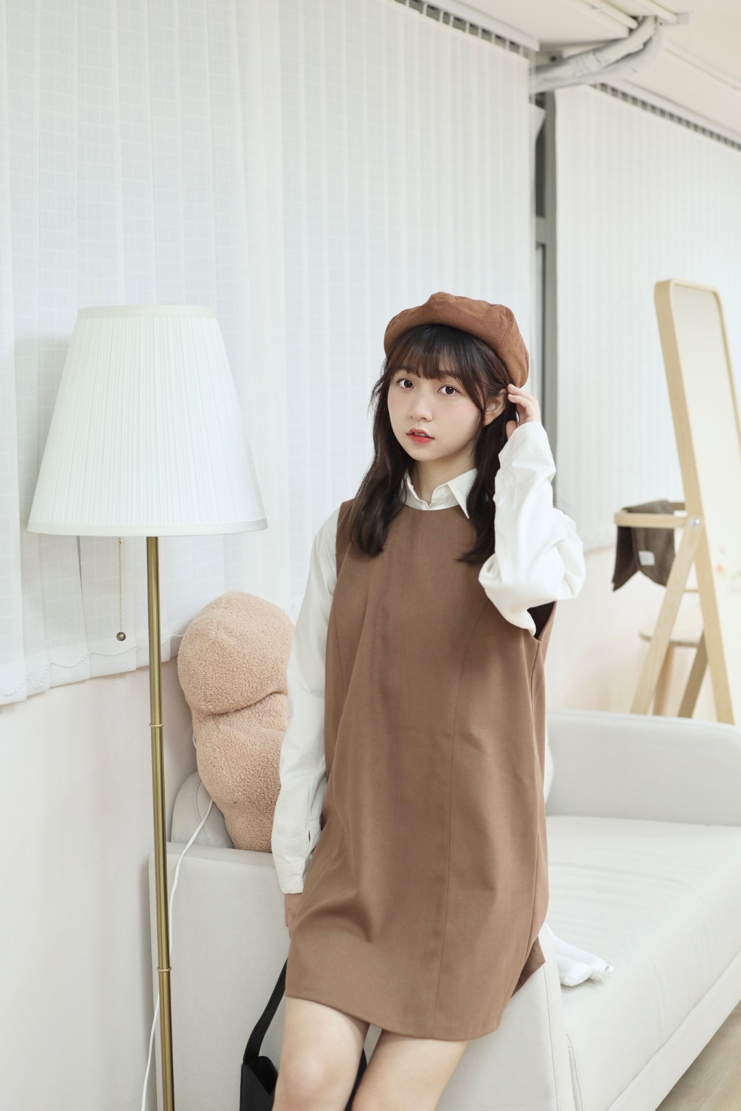 英倫學院風淨色背心OPS 兩色入