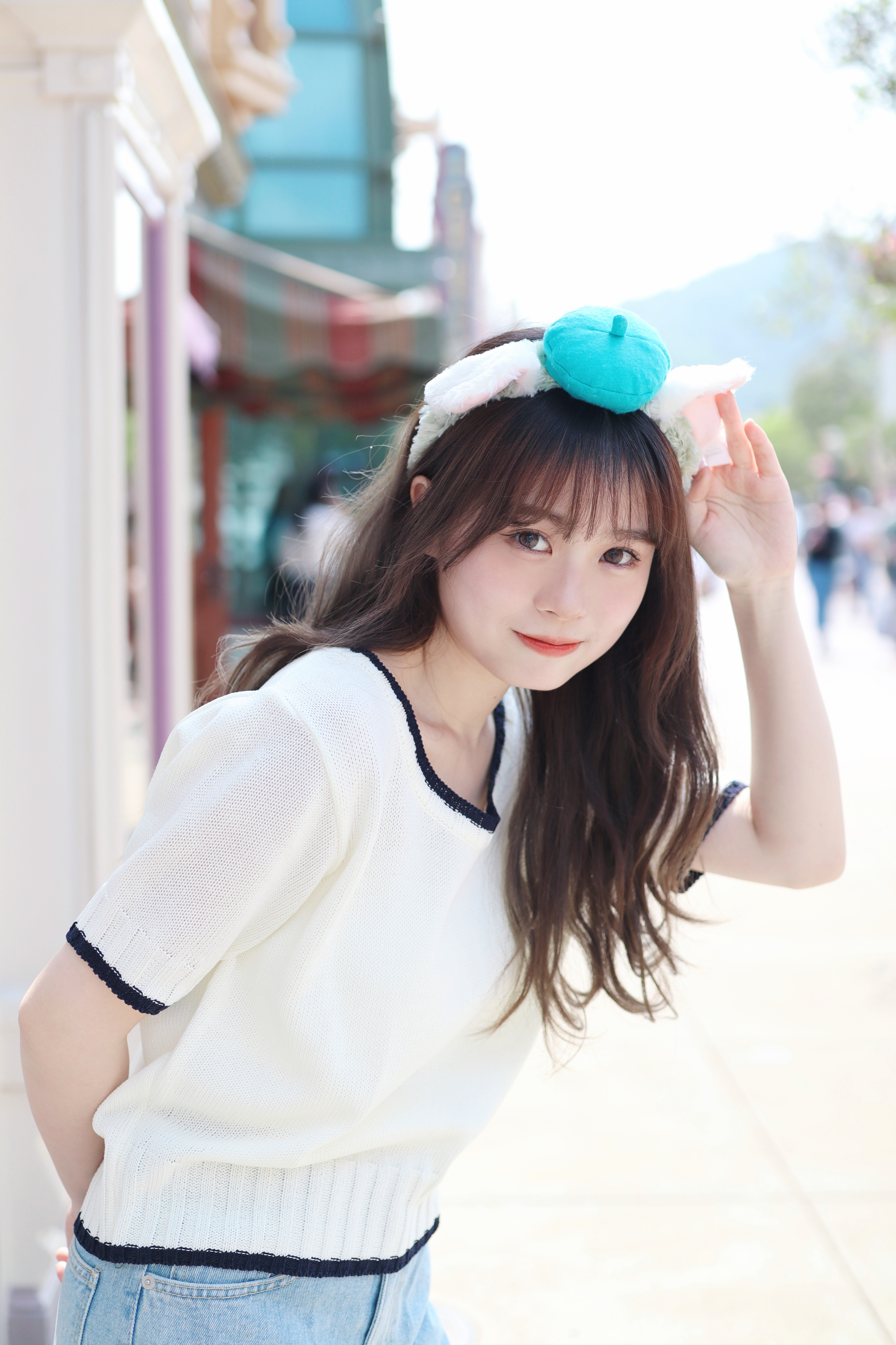 3amstudio.hk | 高級感圓領拼色羅紋邊針織上衣