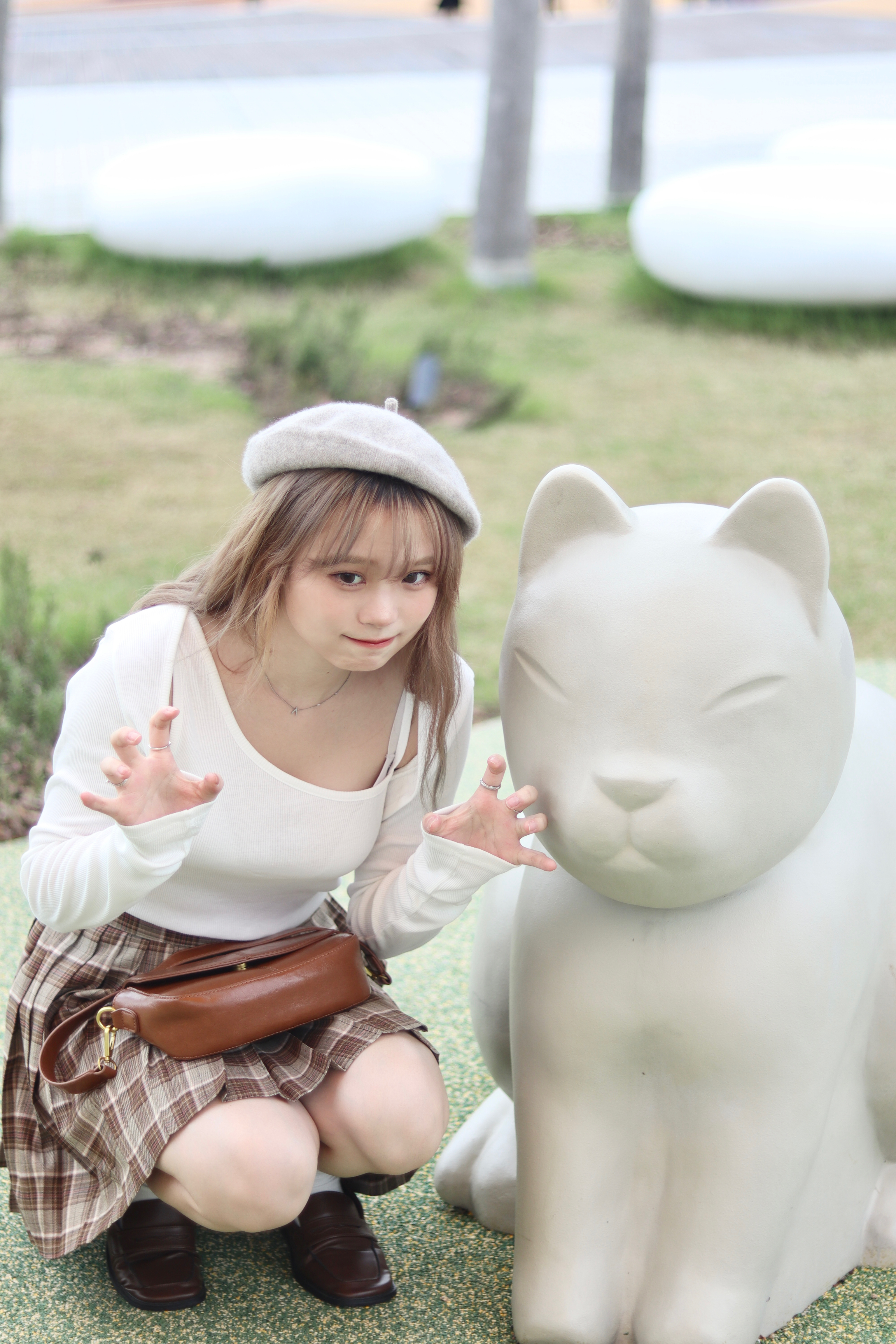 直坑紋不規則單肩吊帶套裝 兩色入