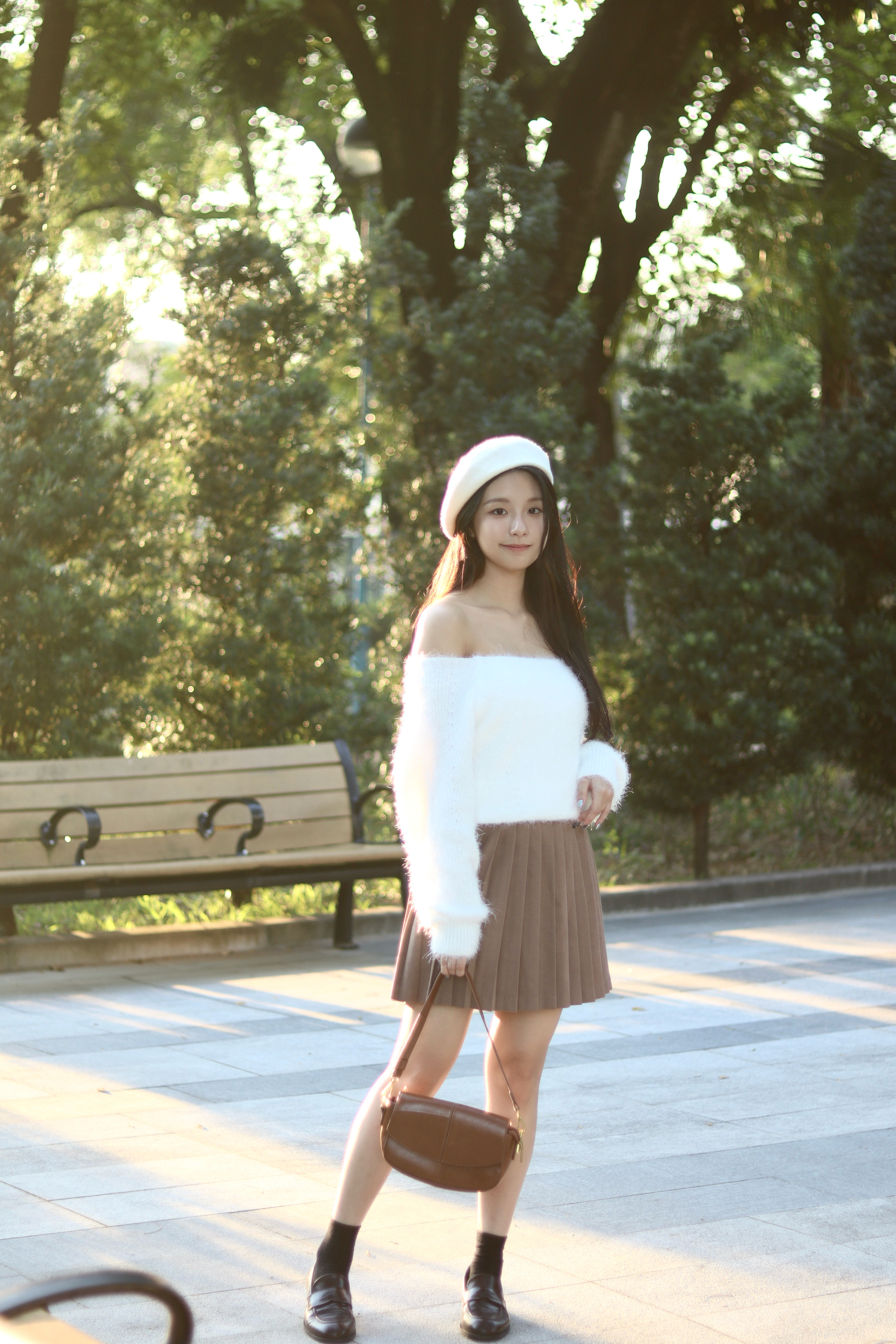 秋冬必備半橡筋腰百褶裙 兩色入