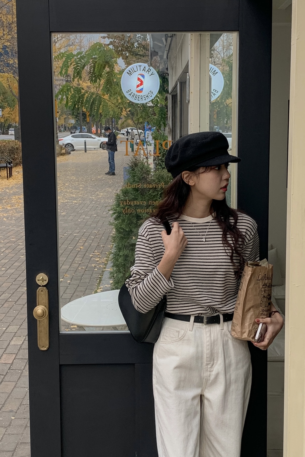 必備復刻版基本款! 白邊圓領間條Tee 5色入