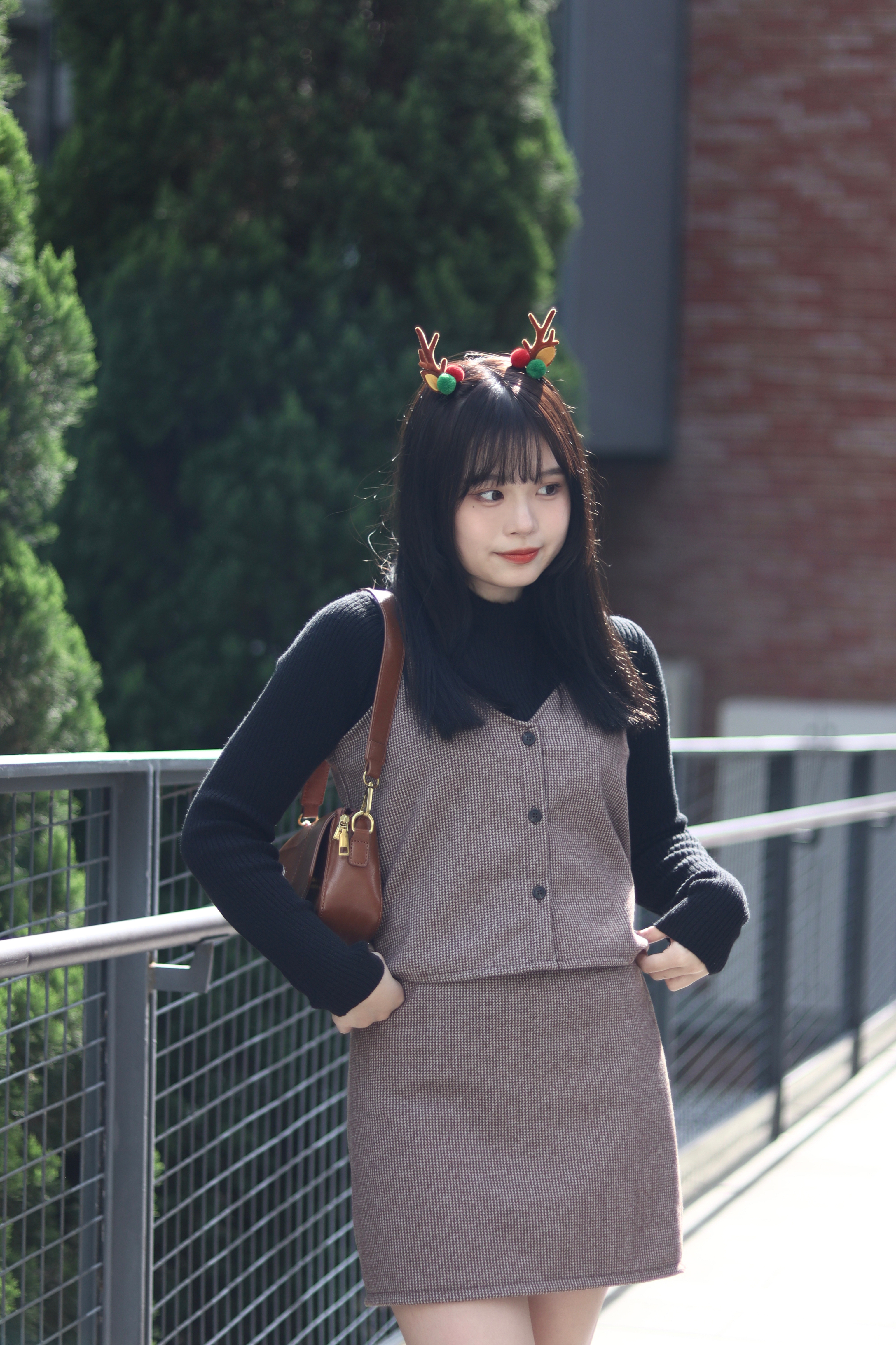 秋冬必備! 千鳥格上下身套裝