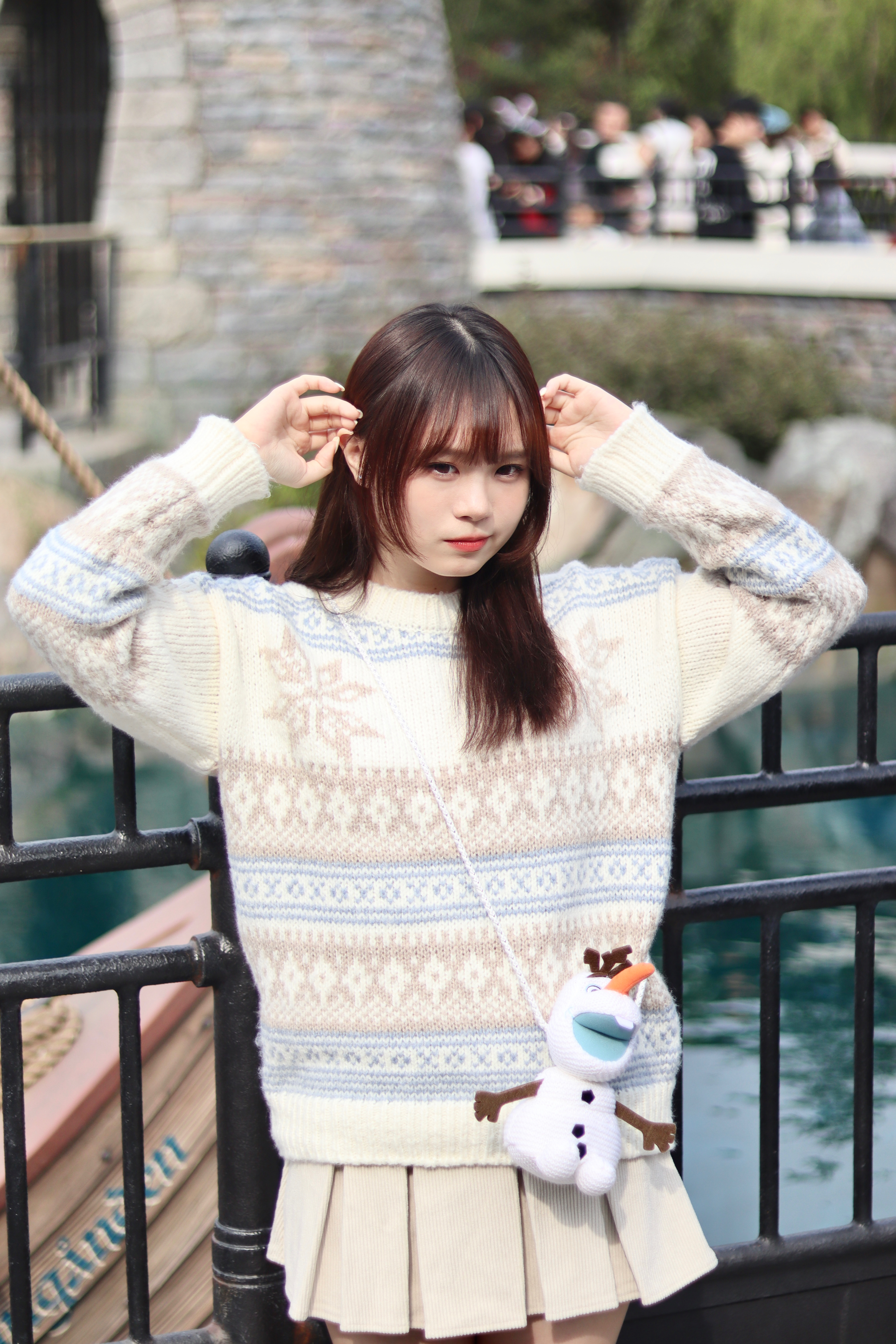 店主自留款! 聖誕必備雪白雪花針織上衣