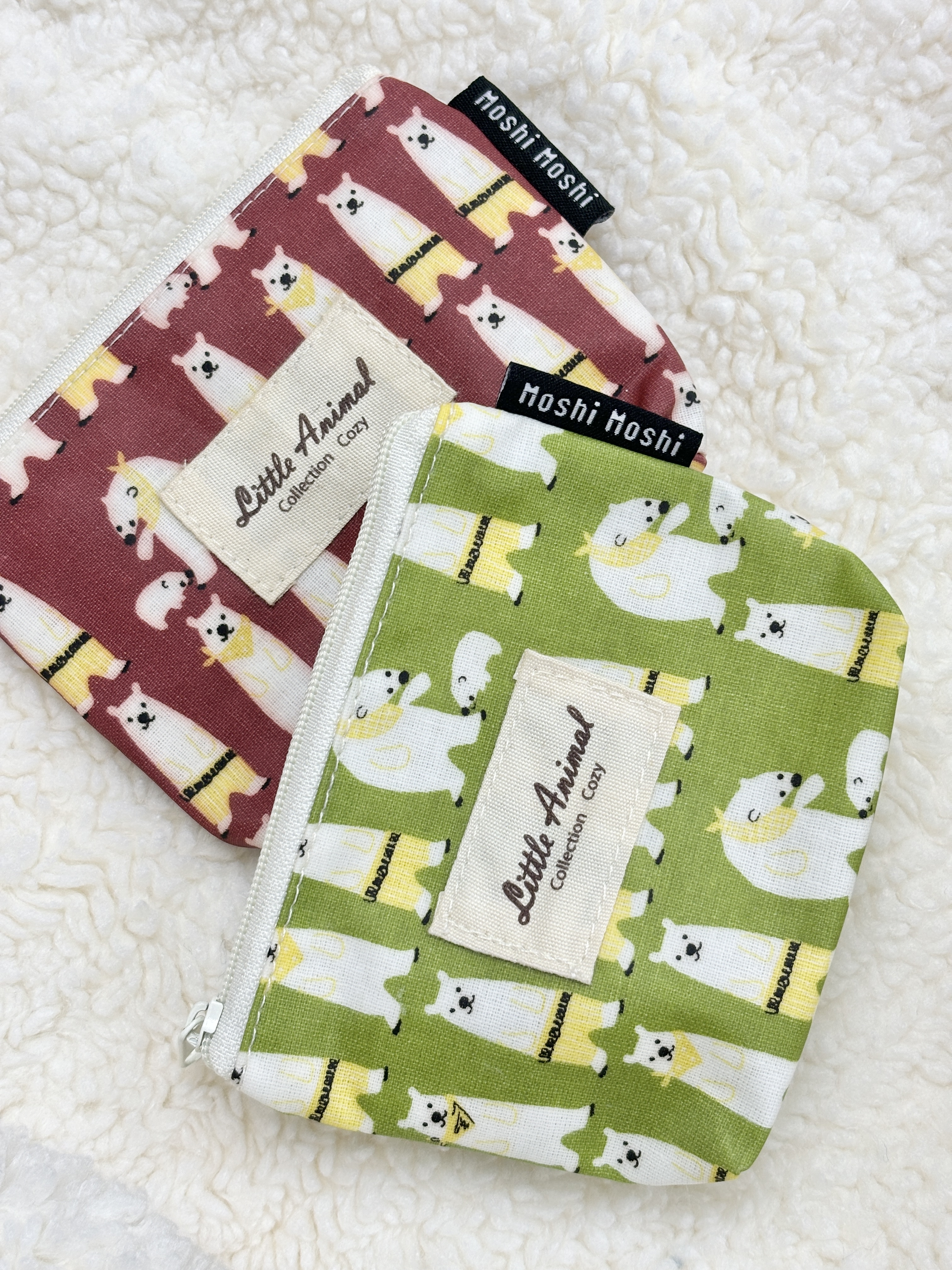 可愛北極熊迷你拉鍊多用途袋 兩色入