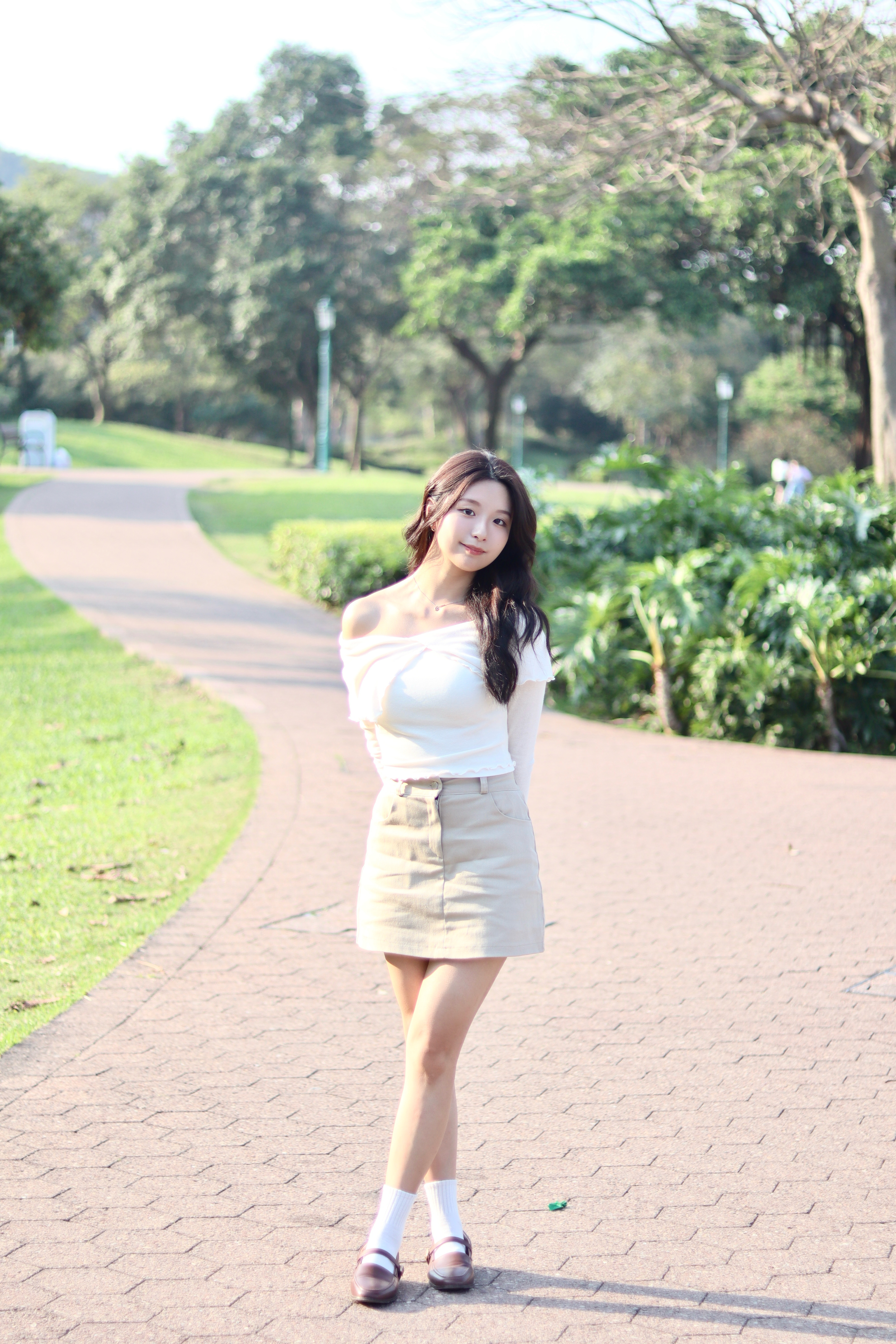 小個子限定 基本款橡筋腰內褲打底褲半截裙 兩色入