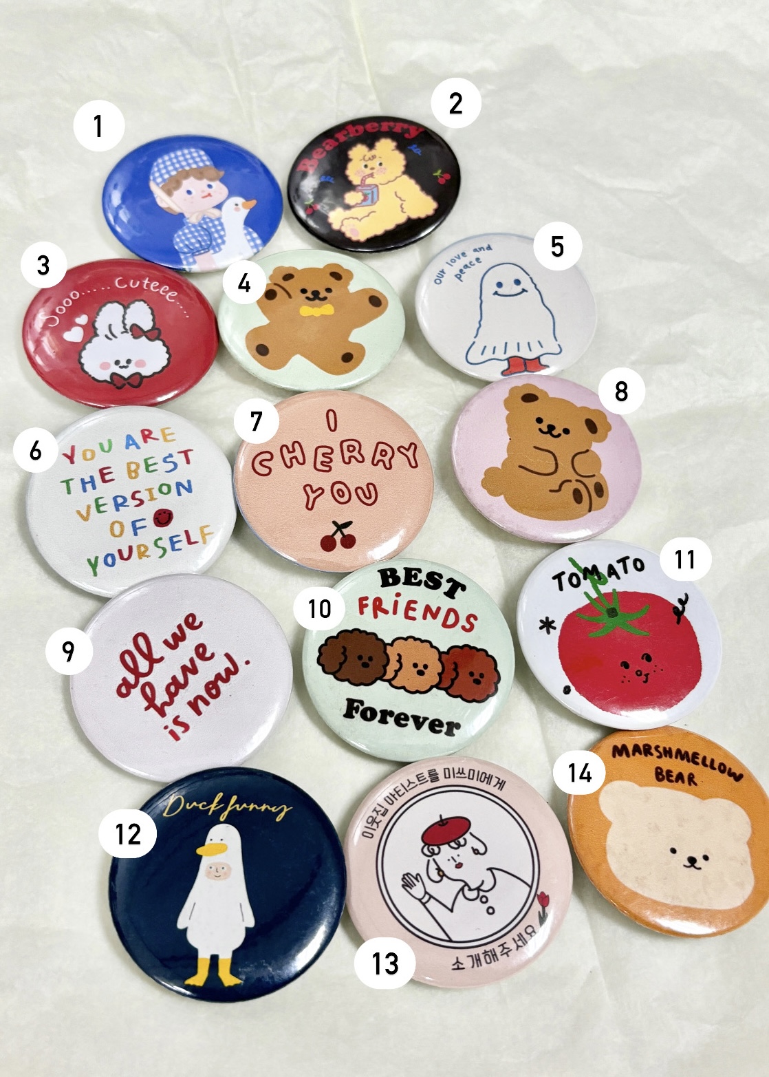 韓系超可愛襟章!!! 14款入