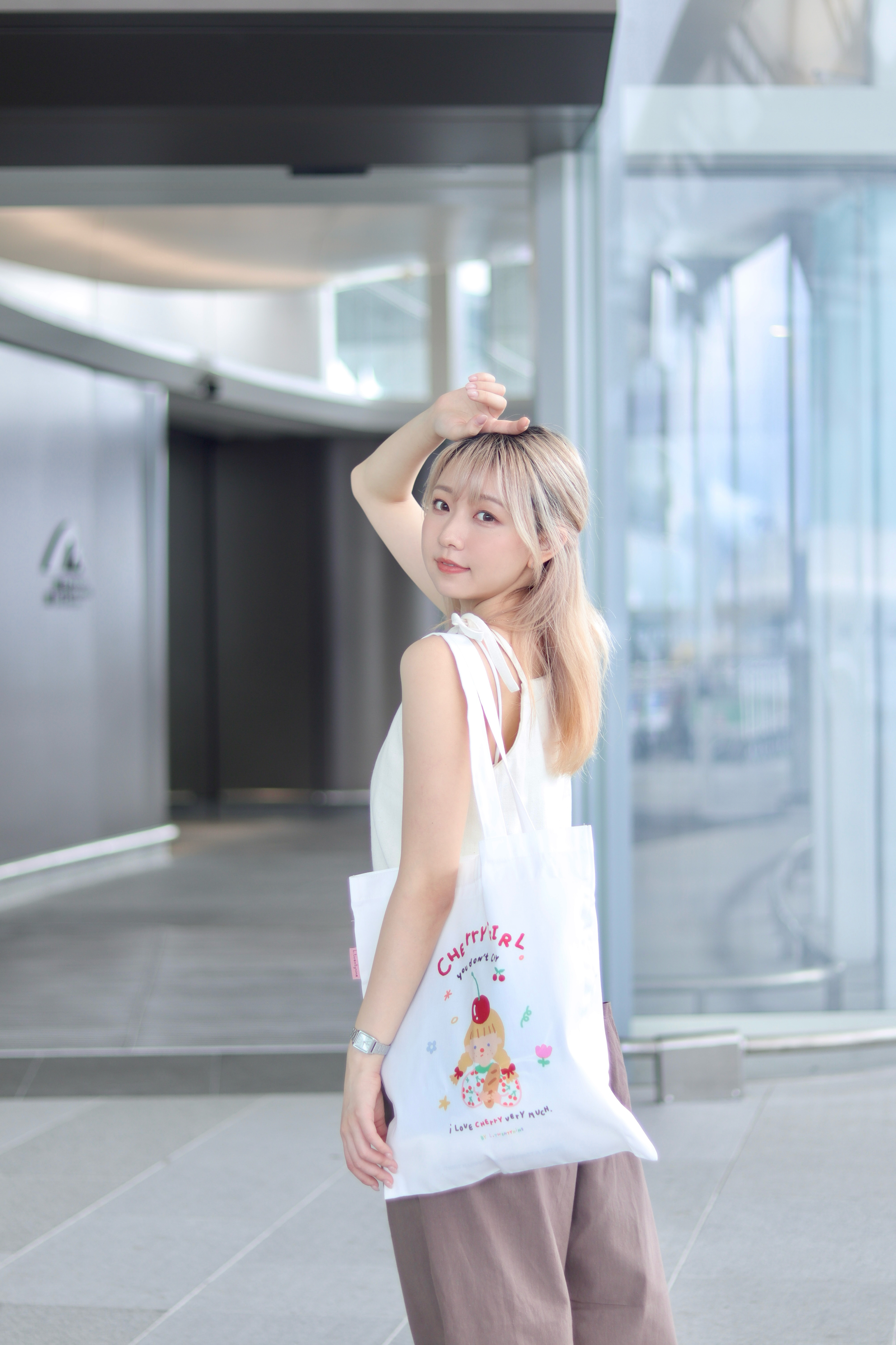 Cherry Girl Tote Bag