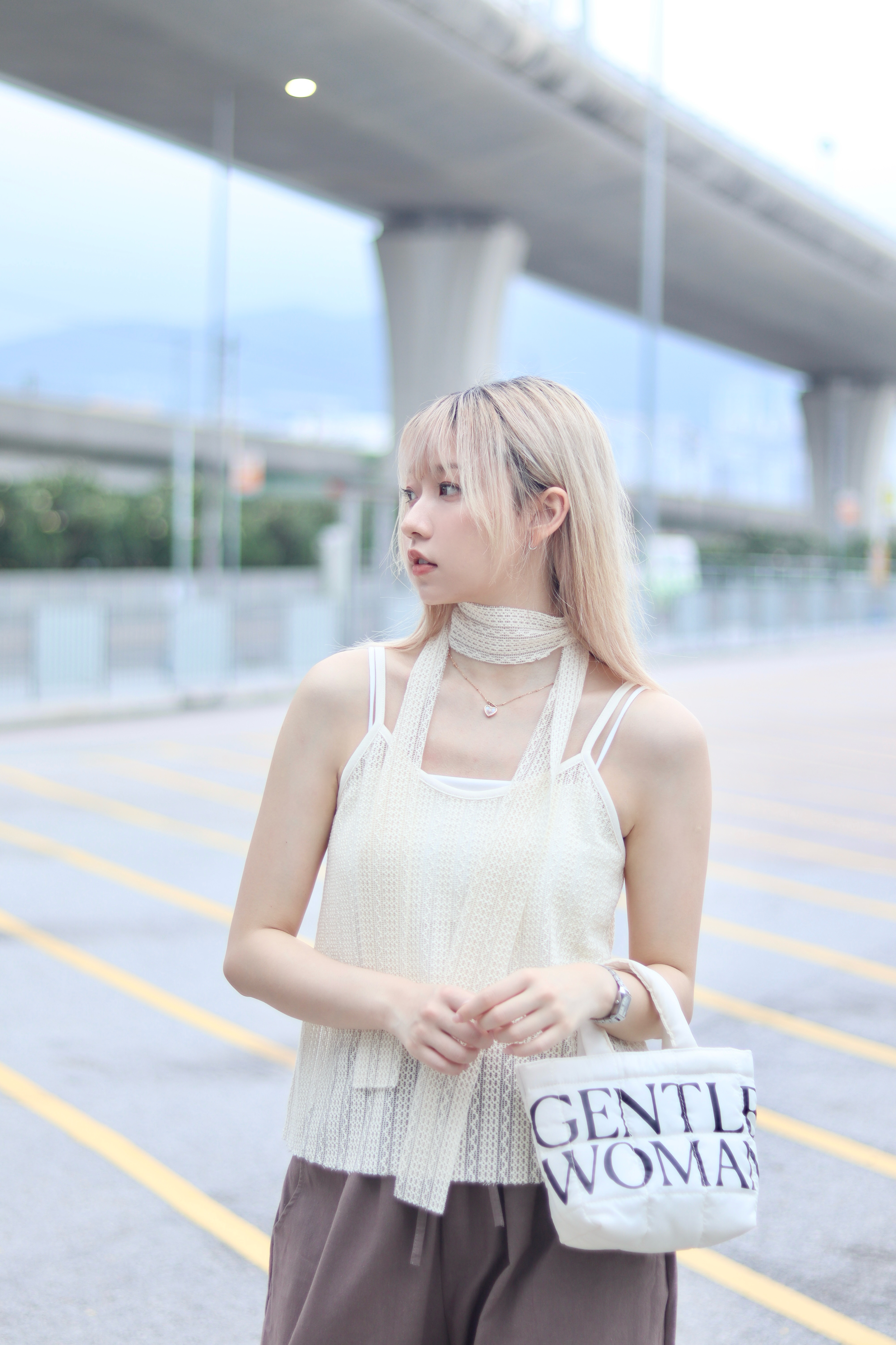 Harley自留款! 鏤空梭織背心 (包含頸帶)