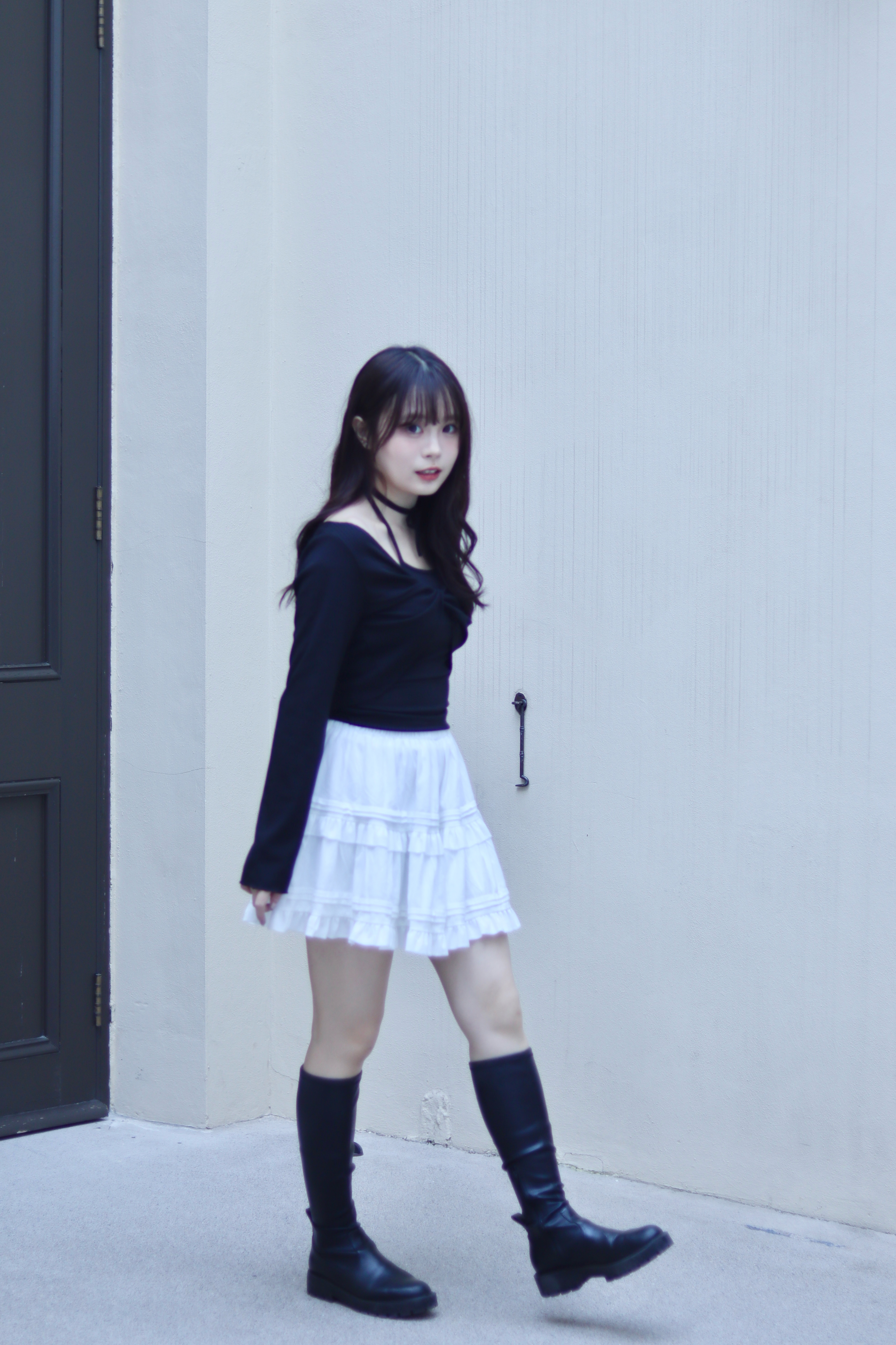 (預訂) Cindy自留款 全橡筋腰蛋糕雙層何葉邊半截裙 (內附打底褲) 新增至兩色入